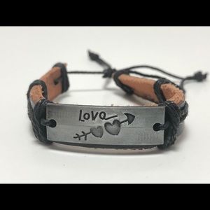 Love leather bracelet